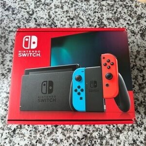 Nintendo switch w/ Neon Blue & Red Joy-Con